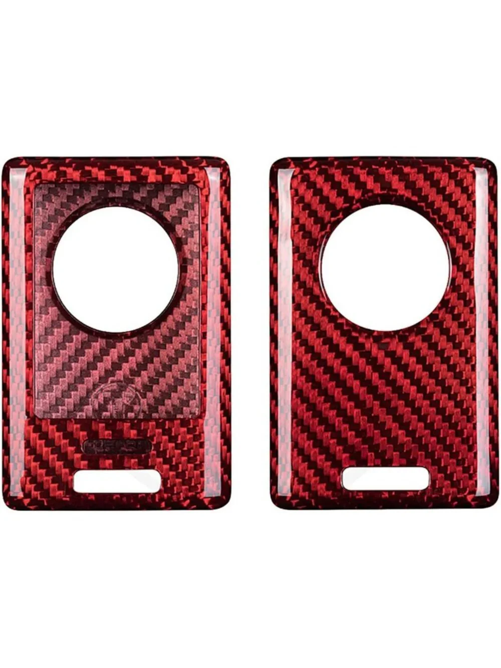 Sleek Carbon Fiber Key Fob Cover for Smart Car Remote - Red, Fits Chevy